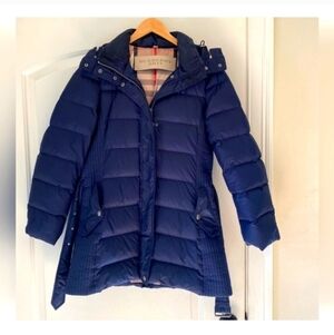 Burberry Women's Navy Puffer Coat